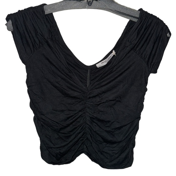 🖤 NWT! Project Social T Ruched Crop Top - Picture 3 of 6